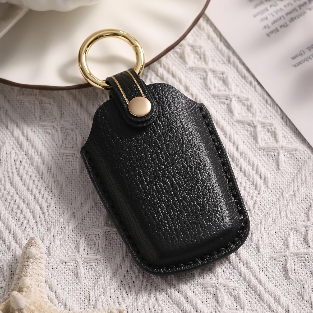 Amazon.com: Hontumax Premium Leather 6-Button Key Fob Cover Case